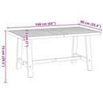 vidaXL Table à manger NOAIN pieds en forme de A 160x90x75cm massif pin