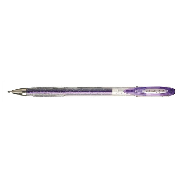 Roller encre gel Signo UM120SP pointe large 1mm Violet Pailleté x 12 UNI-BALL