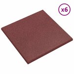 vidaXL Dalles de Protection Anti-Chute 12 Pièces Rouge 50 x 50 cm