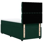 vidaXL Sommier à lattes de lit et matelas Vert foncé 80x200 cm Velours