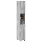 vidaXL Cabinet de salle de bain Gris Sonoma 30 x 35 x 192 cm