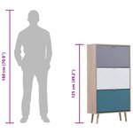 Finori Armoire à chaussures C-uba 42 Chêne Sonoma et tricolore