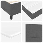 vidaXL Lit à ressorts avec matelas Gris foncé 200 x 200 cm tissu
