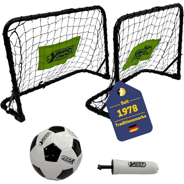 Best Sporting 11069 - 2 Mini-goal de football avec un ballon & une mini-pompe
