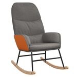 vidaXL Chaise à bascule avec repose-pied Gris clair Tissu