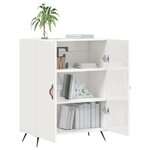 vidaXL Buffet Blanc brillant 69 5x34x90 cm Bois d'ingénierie