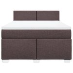 vidaXL Sommier à lattes de lit avec matelas Marron foncé 140x200 cm
