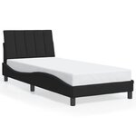 vidaXL Cadre de lit sans matelas Hanko noir 90x200 cm velours