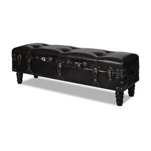 Banc banquette long de rangement 111 x 34 x 37 cm marron 02_0021254