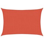 vidaXL Voile d'ombrage 160 g/m² Terre cuite 2x3 m PEHD