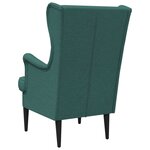 vidaXL Fauteuil Vert foncé Tissu