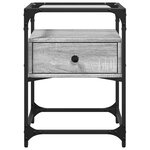 vidaXL Tables de chevet 2 Pièces sonoma gris 40x40x55 cm bois ingénierie