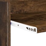vidaXL Bureau avec rangement Chêne fumé 120.5x44x88.5 cm Bois composite