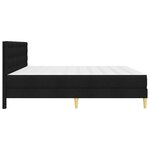 vidaXL Cadre de lit avec matelas Noir 200 x 200 cm Tissu