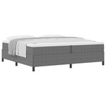 vidaXL Lit à lattes Gris clair 200 x 200 cm Tissu en velours côtelé