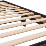 vidaXL Cadre de lit chêne marron 90x200 cm bois d'ingénierie et métal