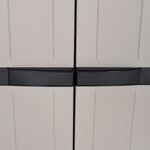 vidaXL Armoire de rangement d'extérieur gris et noir 97x37x165 cm PP