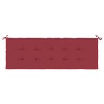 vidaXL Coussin de banc de jardin rouge bordeaux 150x50x4 cm