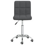 Chaise fauteuil siège pivotante de bureau informatique étude foncé tissu gris 02_0024128