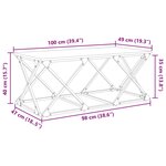 vidaXL Table basse Chêne noir 100 x 49 x 40 cm Bois d'ingénierie