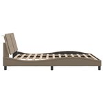vidaXL Cadre de lit avec LED sans matelas Zadar cappuccino 160x200 cm