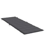 vidaXL Coussin de chaise longue anthracite mélangé 186x58x4 cm tissu