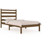 vidaXL Cadre de lit sans matelas marron miel bois massif 100x200 cm