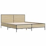 vidaXL Cadre de lit sans matelas chêne sonoma 140x200 cm