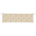 vidaXL Coussins de banc jardin lot de 2 beige 180x50x7 cm tissu Oxford