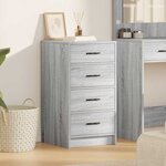 vidaXL Meuble Sideboard gris sonoma 40x41x75 cm en bois d'ingénierie