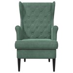 vidaXL Fauteuil Vert Mer Velours