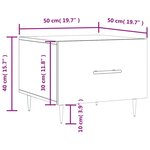 vidaXL Table basse Chêne marron 50x50x40 cm Bois d'ingénierie