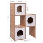 vidaXL Maison de chat avec tapis à gratter en sisal 100 cm