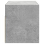 vidaXL Meuble TV mural avec lumières LED gris béton 100x31x35 cm