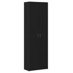 vidaXL Armoire de bureau en chêne noir 60 x 32 x 190 cm  faite en bois reconstitué.