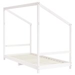 vidaXL Cadre de lit pour enfants blanc 90x200 cm bois de pin massif