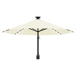 vidaXL Parasol mural de jardin avec LED 300 cm sable