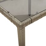 vidaXL Ensemble de bistro de jardin 9 Pièces coussins gris poly rotin