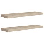 vidaXL Étagères murales flottantes 2 Pièces chêne 90x23 5x3 8 cm MDF