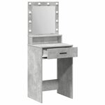 vidaXL Table de Toilette Gris béton 50 x 41 x 135 cm Bois d'ingénierie