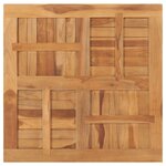 vidaXL Dessus de table Bois de teck solide Carré 80x80x2 5 cm
