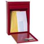 Boîte aux Lettres en Acier  Zaguán E5756  Avec Fente Arrière  Rouge