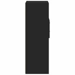 vidaXL Buffet haut noir 30x42 5x124 cm bois d'ingénierie