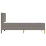 vidaXL Cadre de lit avec matelas Taupe 100 x 200 cm Tissu