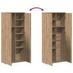 vidaXL Haute-commode en chêne artisanal 80x35x180 cm en bois d'ingénierie