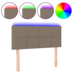 vidaXL Tête de lit à LED Taupe 80x5x78/88 cm Tissu
