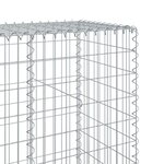 vidaXL Panier gabion avec couvercle 1200x50x200 cm fer galvanisé