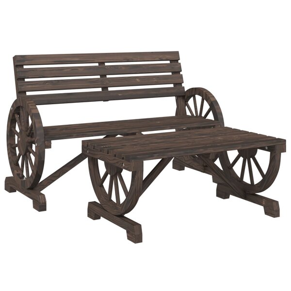 vidaXL Salon de jardin 2 Pièces bois de sapin massif