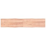 vidaXL Dessus de table bois chêne massif traité bordure assortie