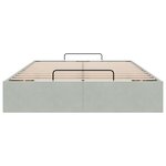 vidaXL Cadre de lit ottoman sans matelas gris clair 120x190 cm velours